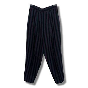 Vintage High Waist Striped Pants